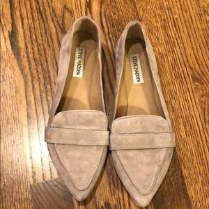 Steve Madden Jainna Penny Loafer 9 grey suede
